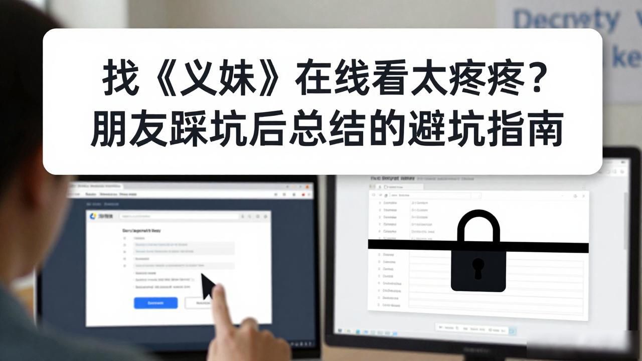 找《义妹》在线看太头疼？朋友踩坑后总结的避坑指南